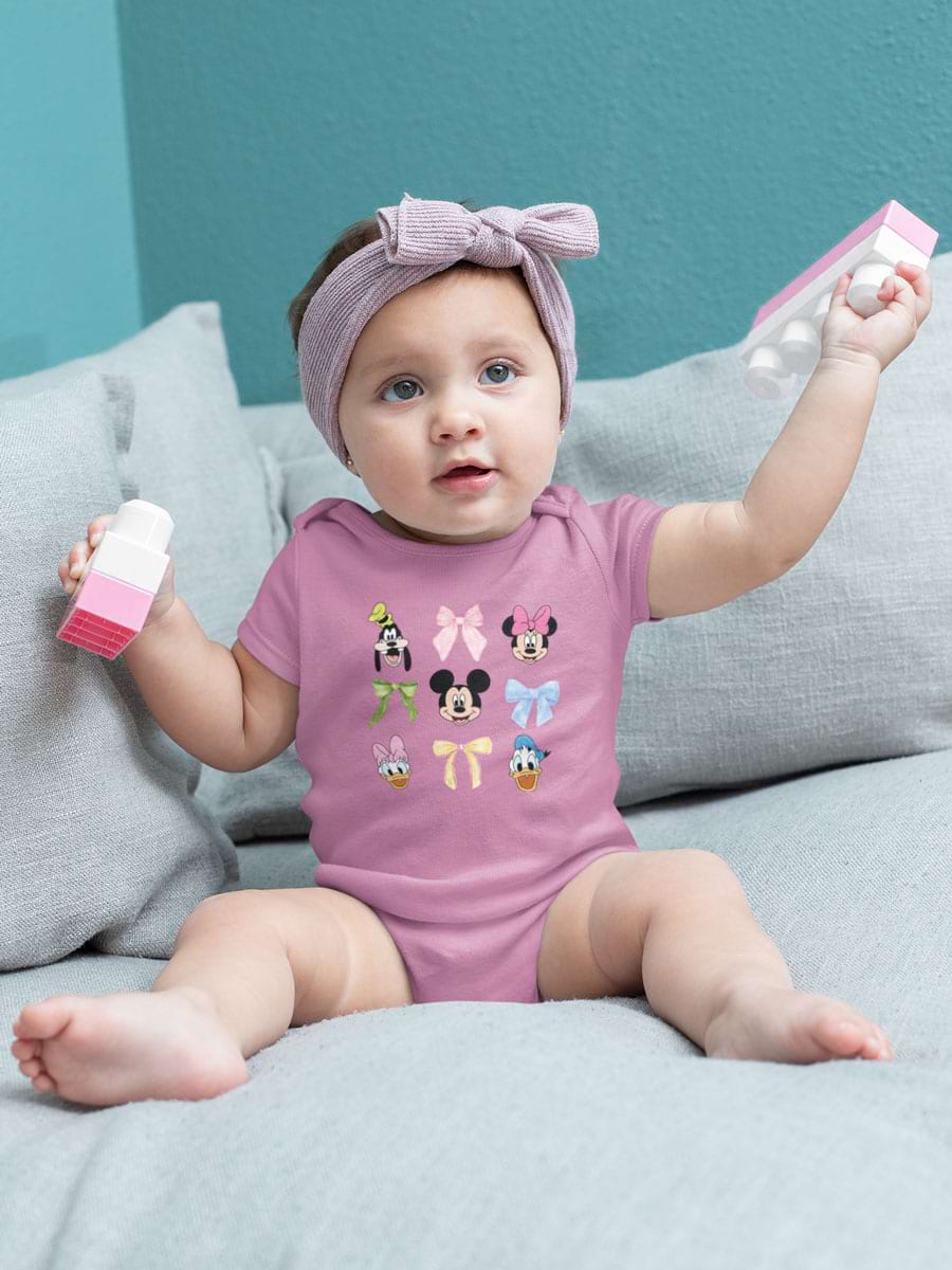 Mickey Minnie Bow Coquette V2 Babysuit