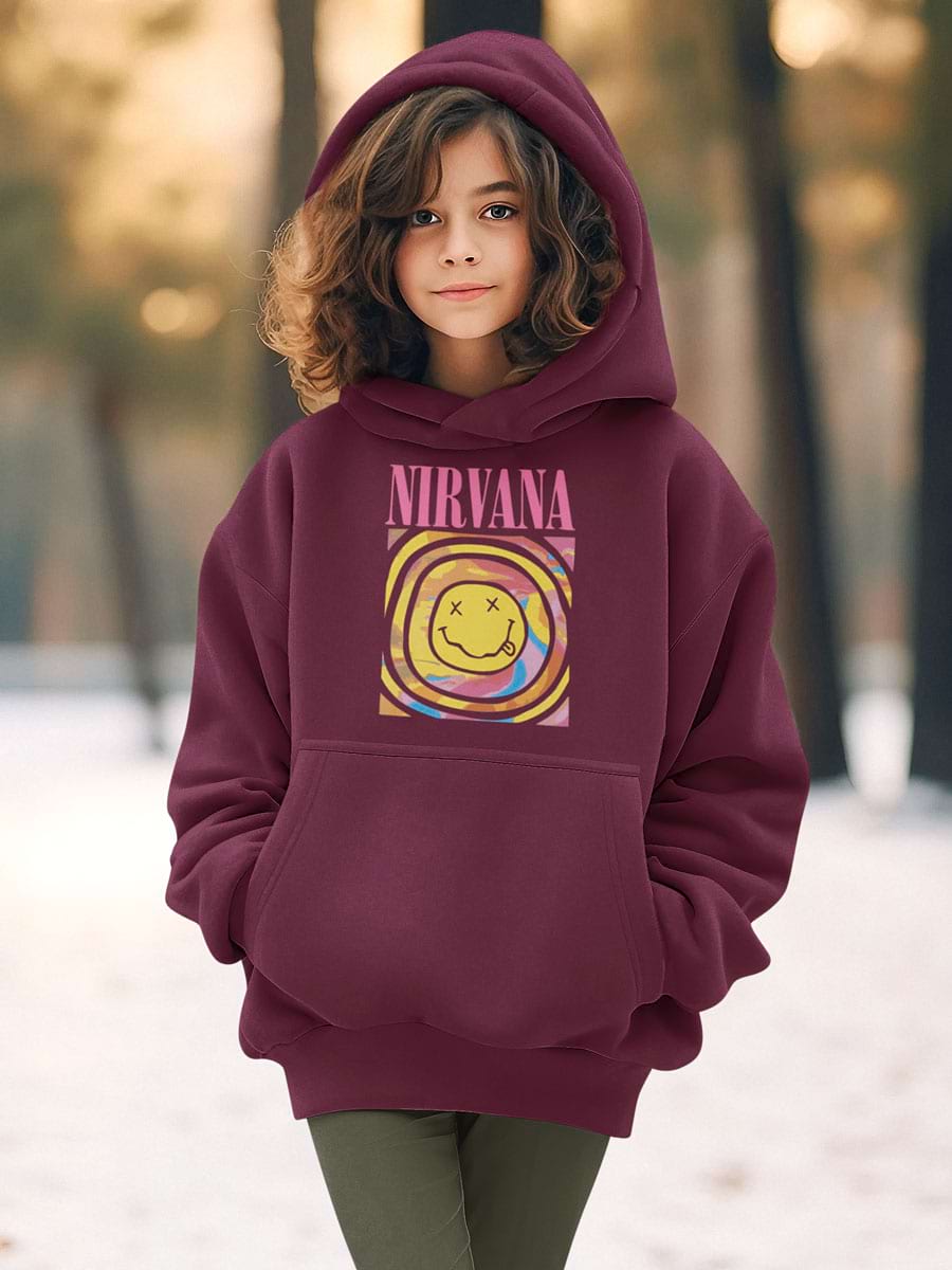 Nirvana Tie Dye Up Pink Hoodie