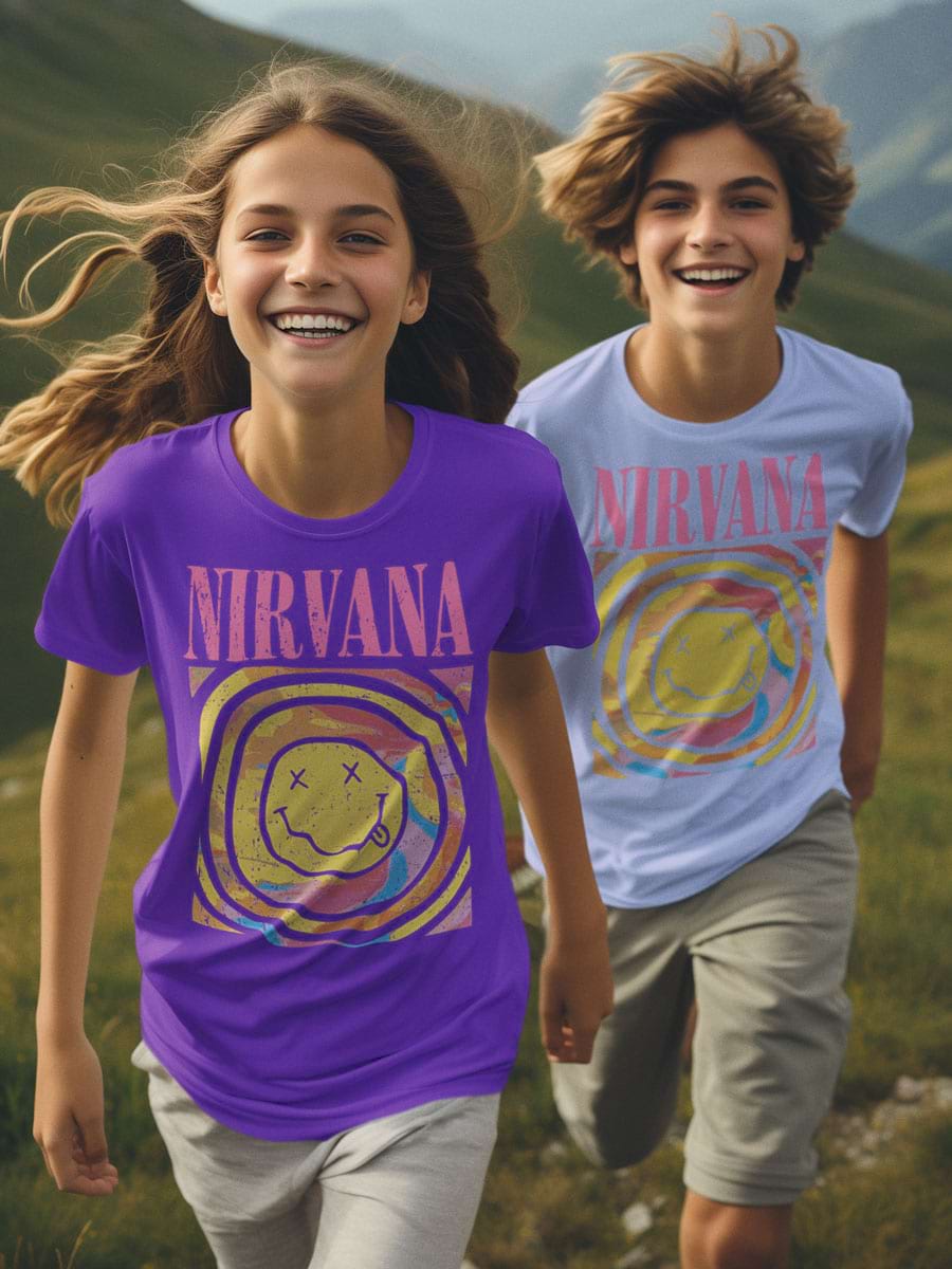 Nirvana Tie Dye Up Pink Tshirt