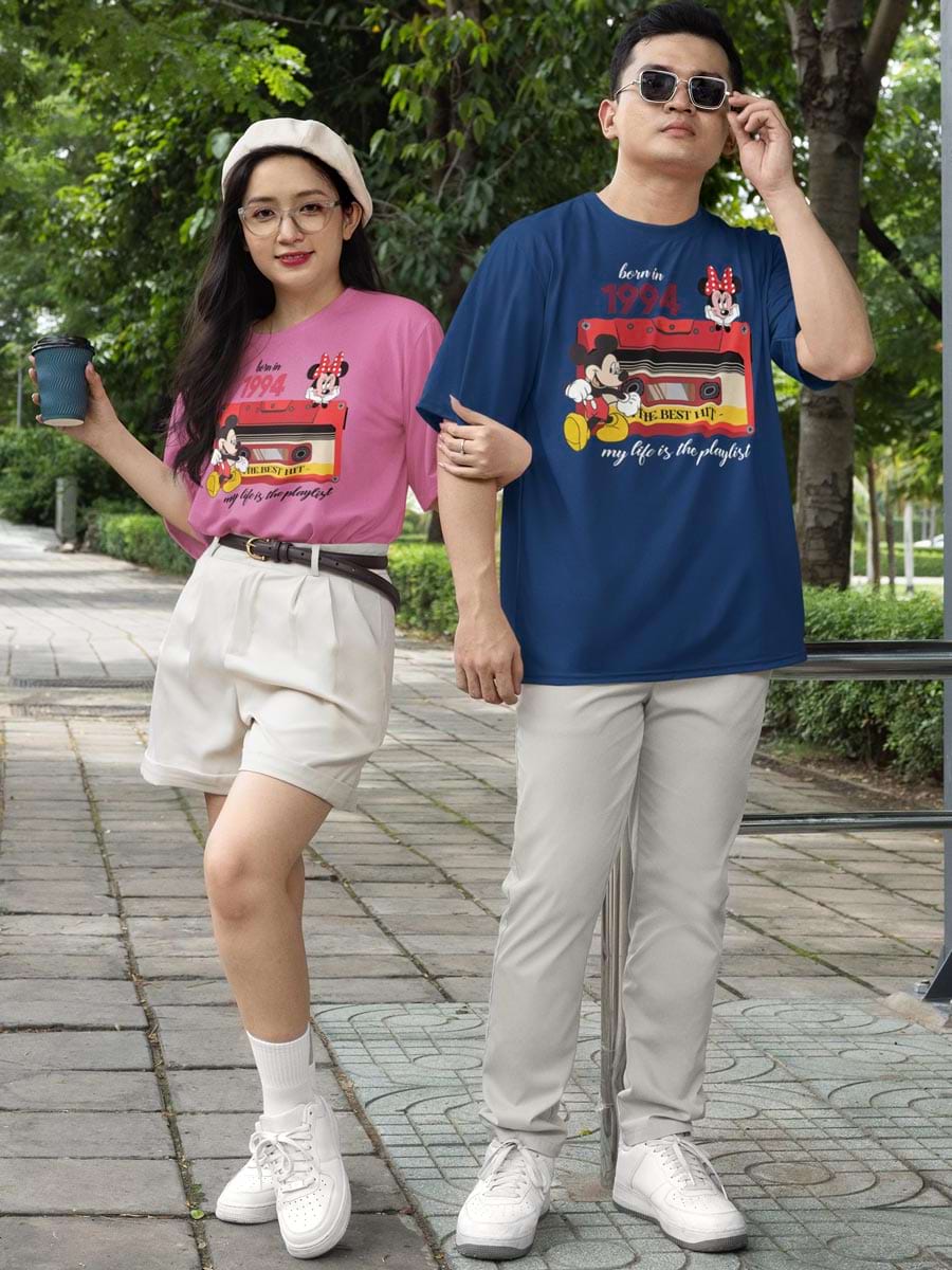 Retro Mickey Minnie Birthday V2 Tshirt - Second View