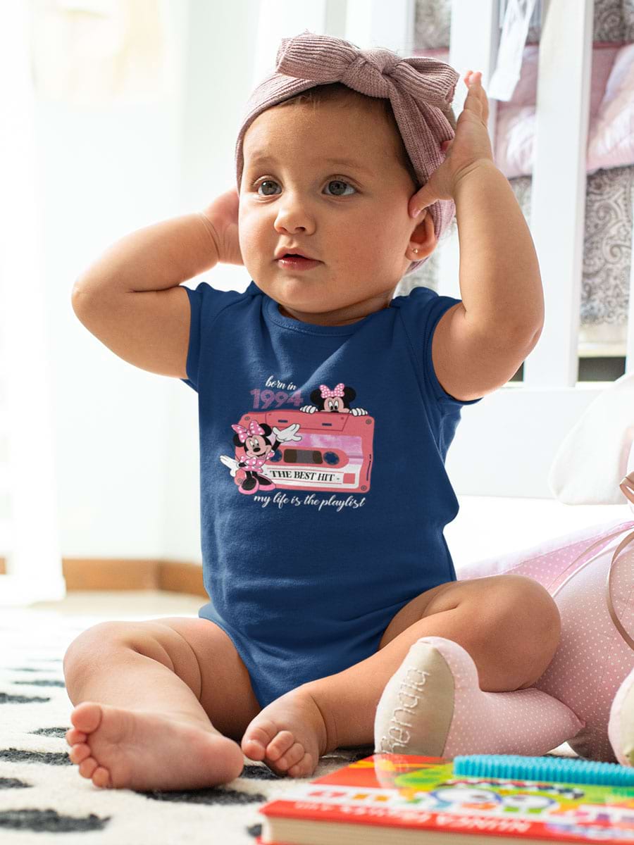 Retro Minnie Birthday Babysuit