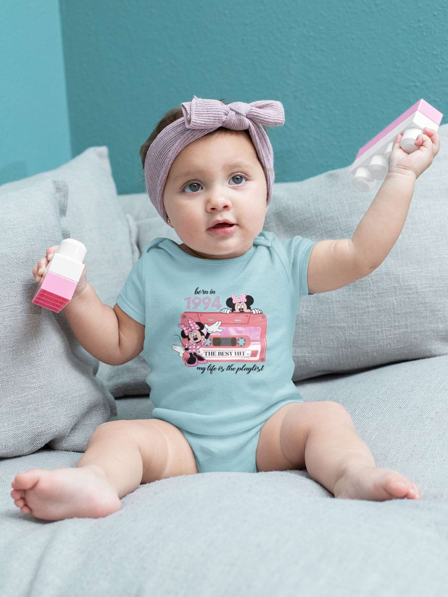 Retro Minnie Birthday Babysuit - Second View