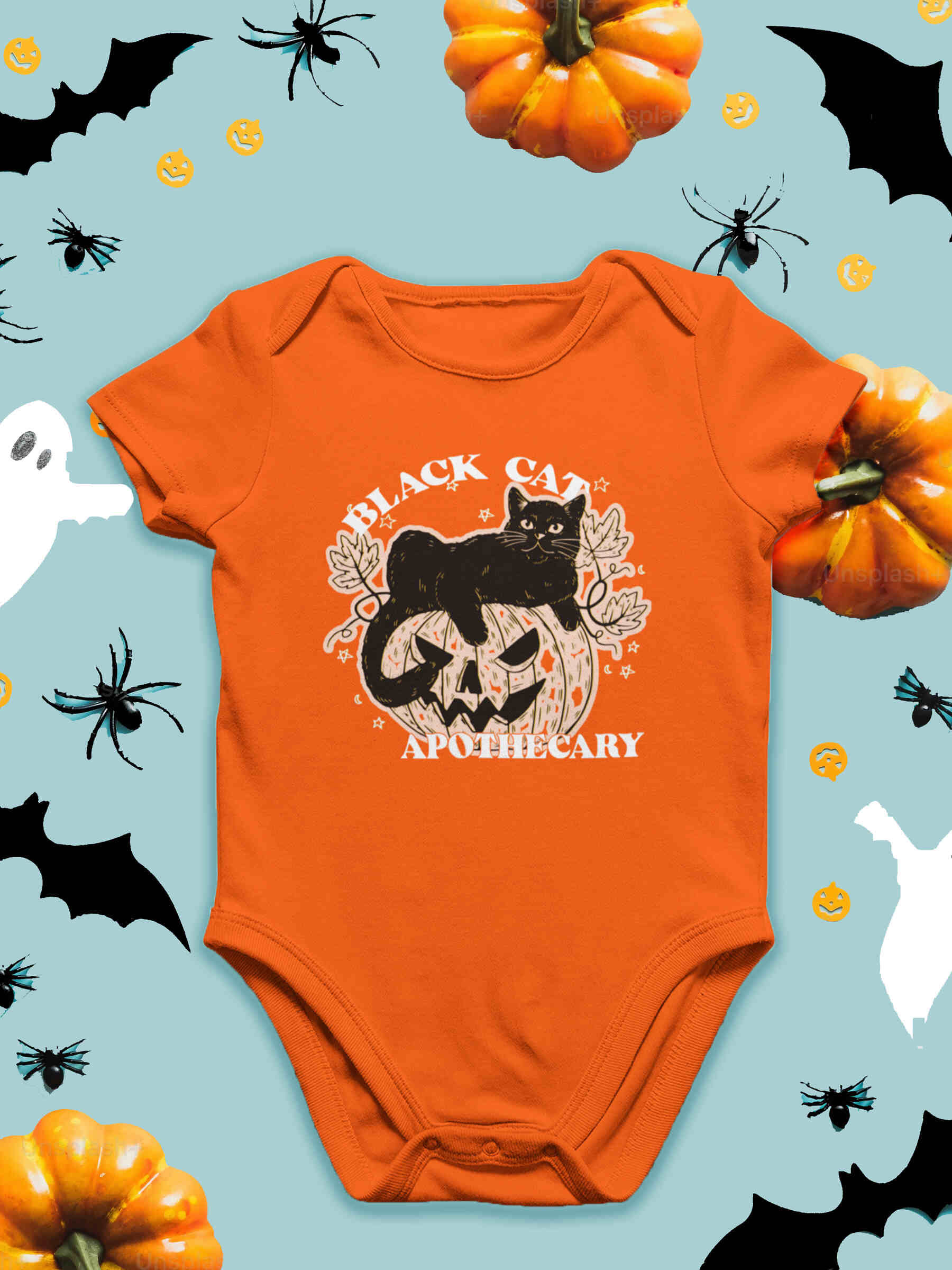 Black Cat Apothecary Baby Suit - Second View