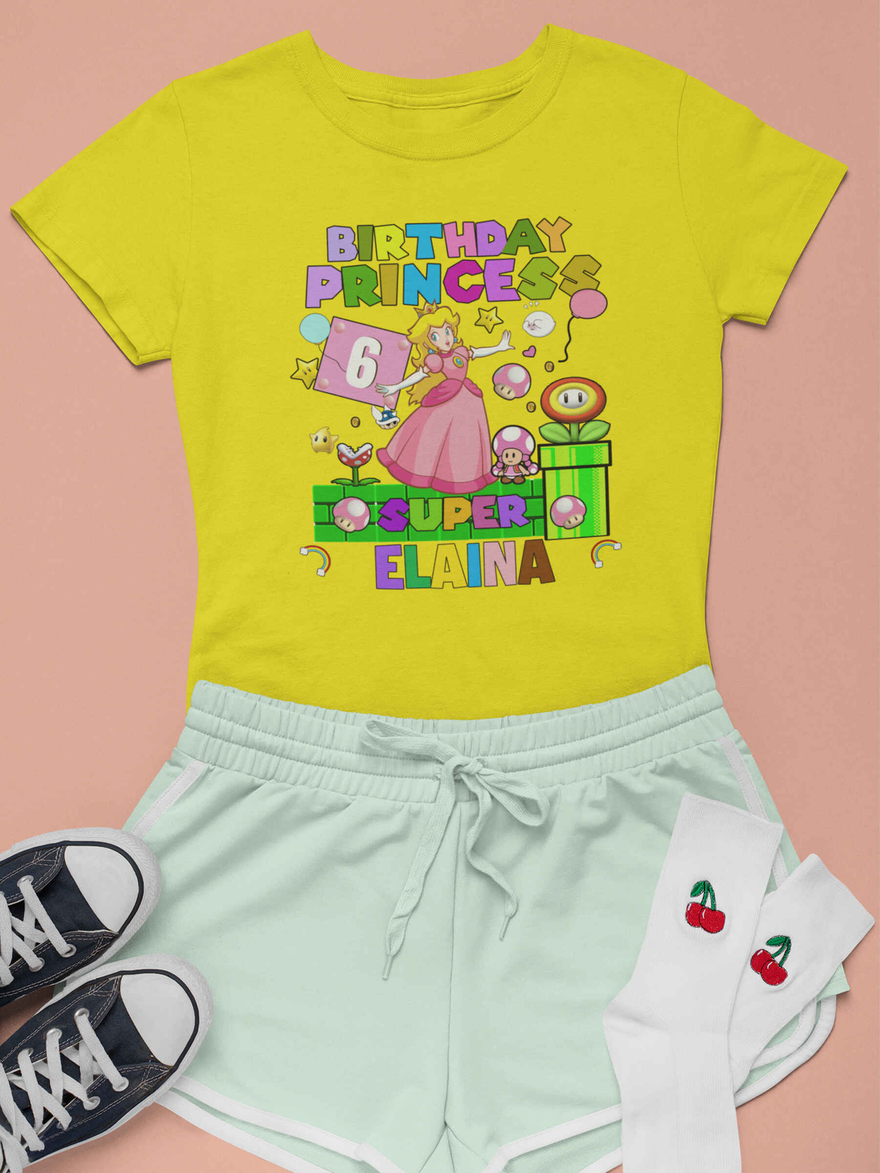 Rainbow Birthday Princess Tshirt - Second View