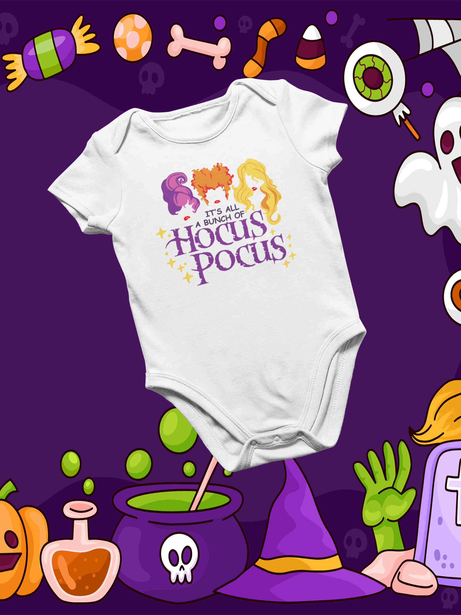 Bunch Of Hocus Pocus Baby Suit - Second View