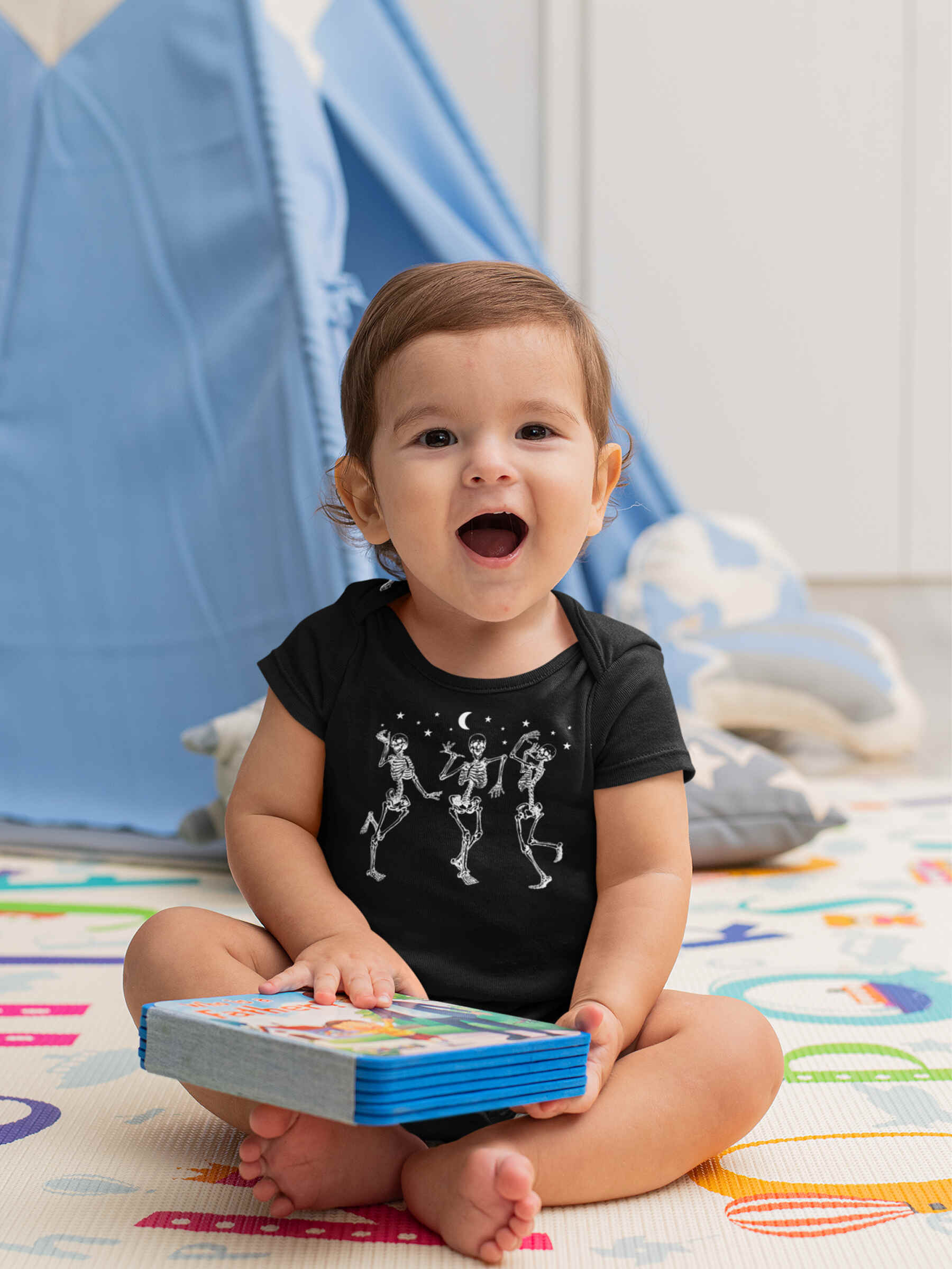 Dancing Skeletons Halloween Baby Suit