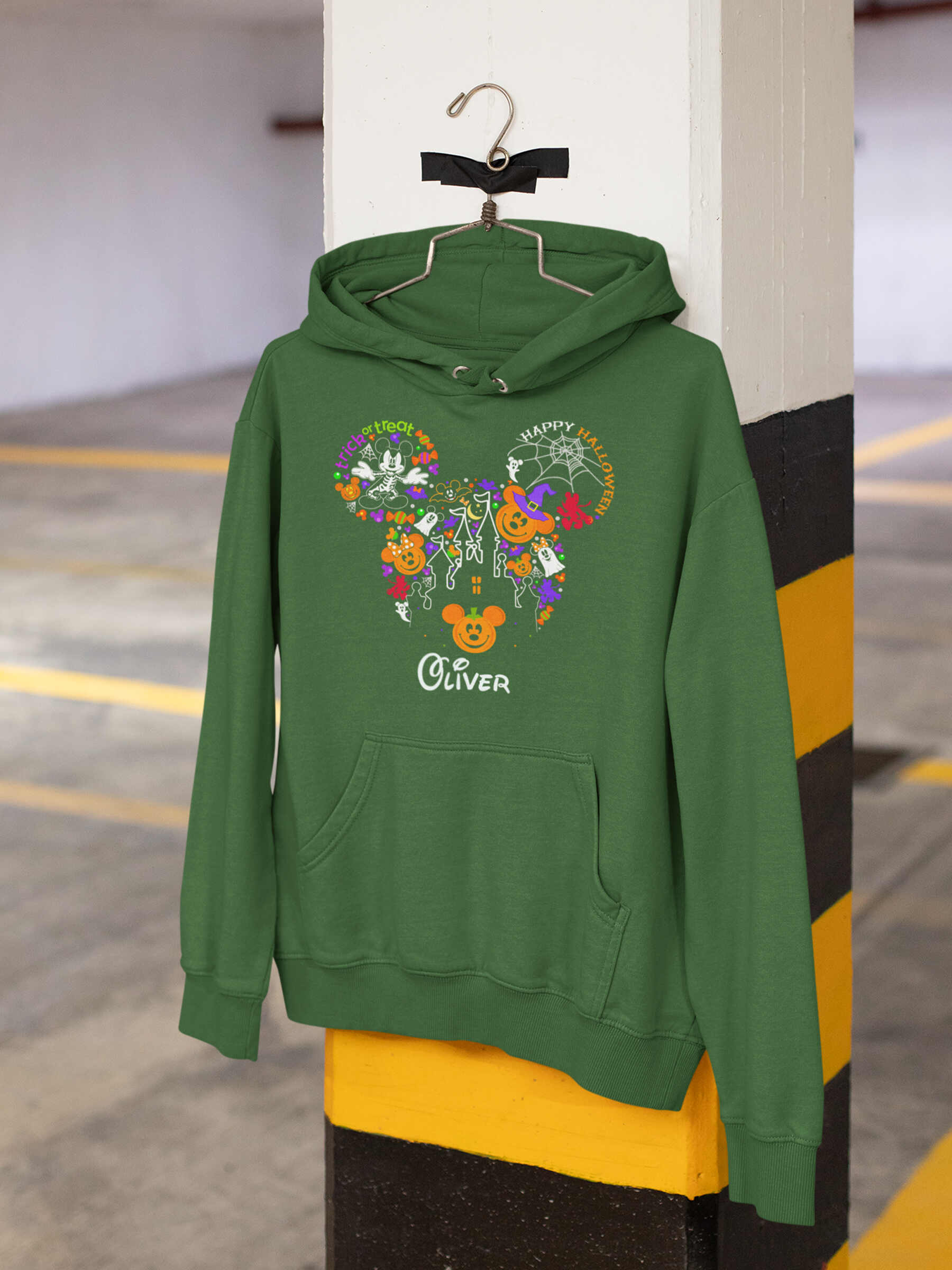 Mickey Pumpkin Head Halloween Hoodie - Second View