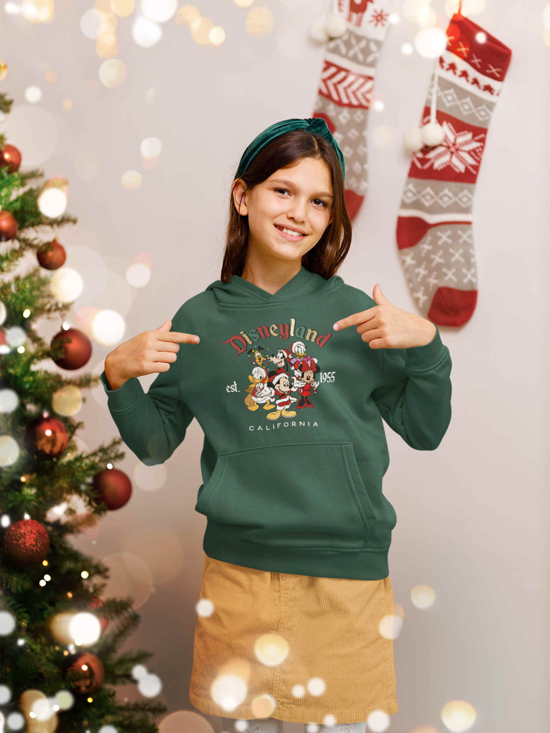 Christmas Disneyland California 1955 Hoodie