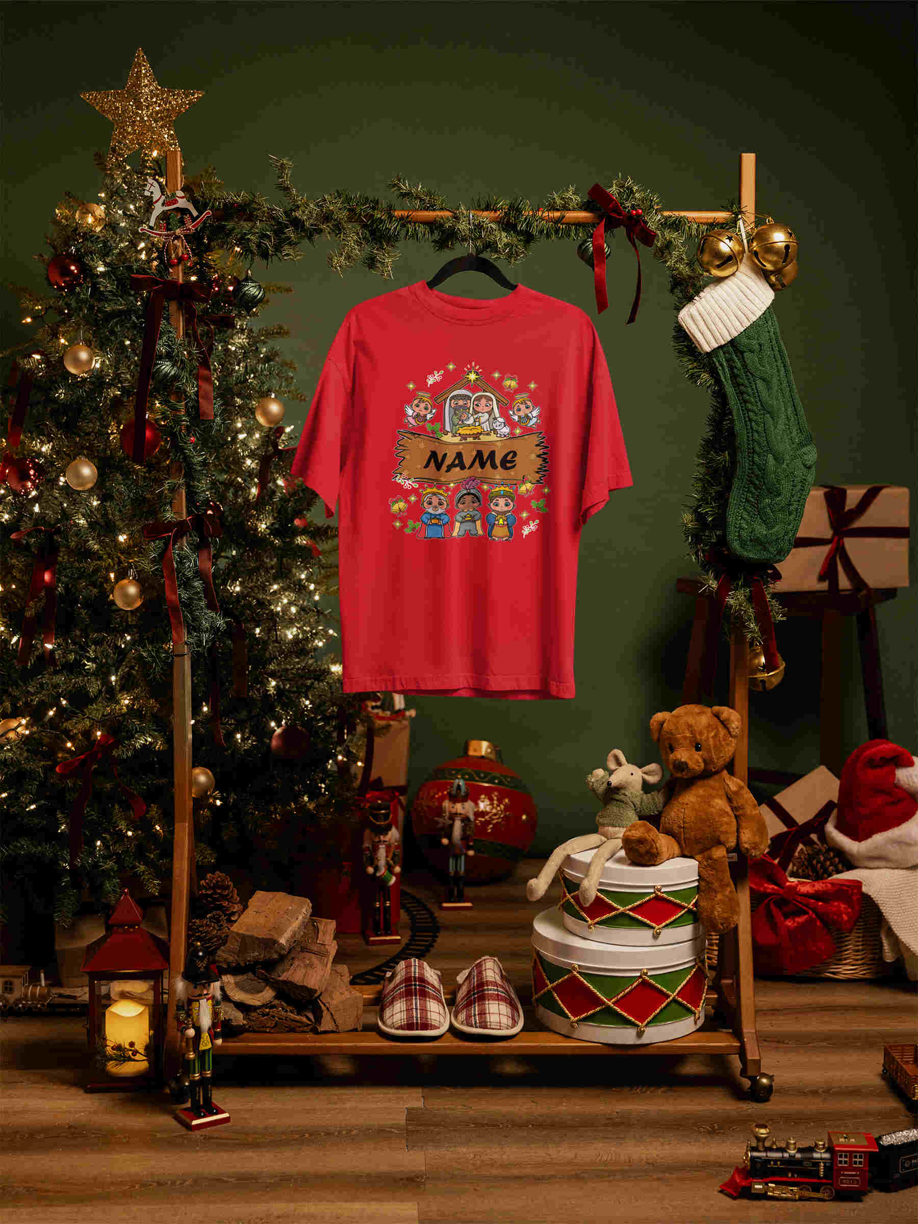 Custom Name Kid Christmas 2 Tshirt - Second View