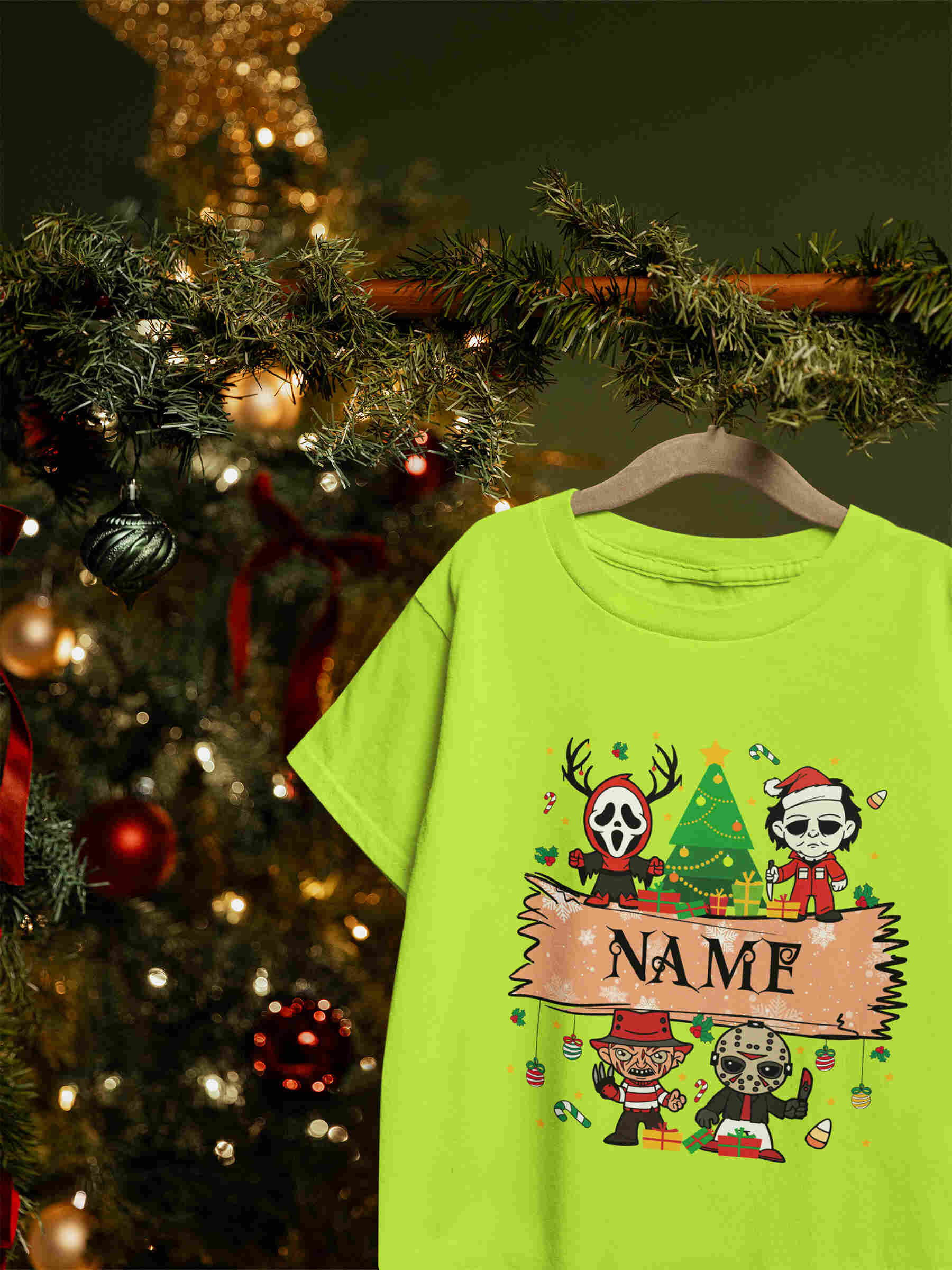 Custom Name Christmas Killer Movie Tshirt - Second View