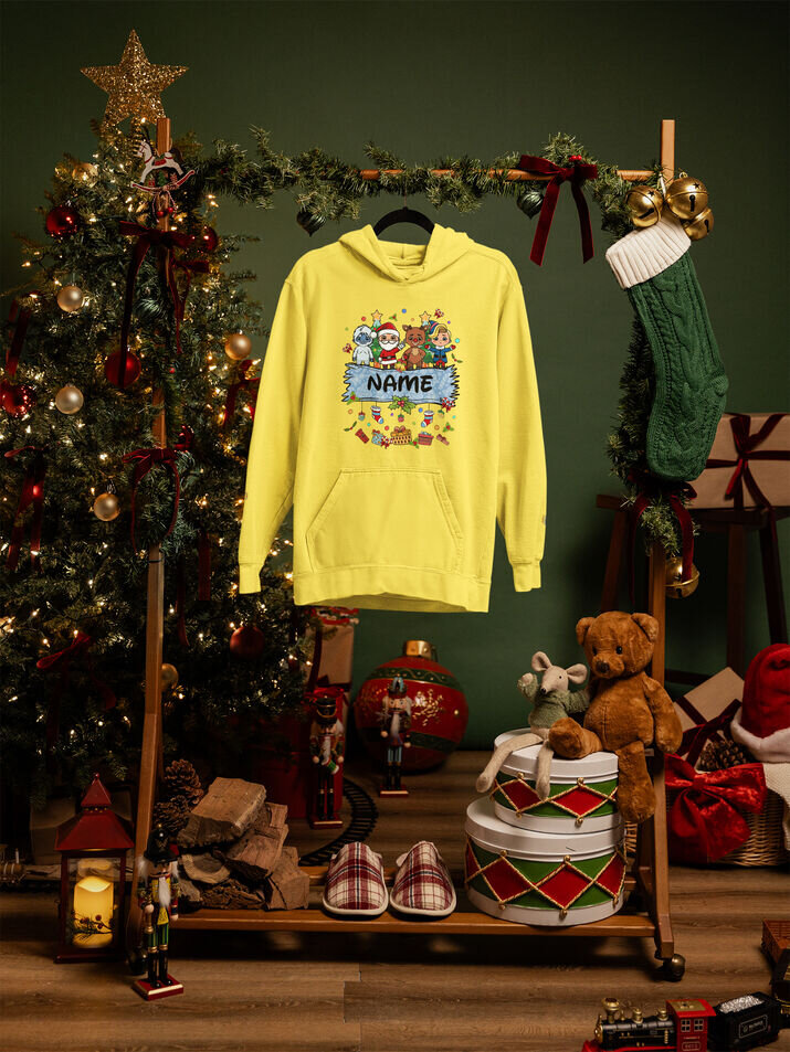 Custom Name Kid Christmas Hoodie - Second View