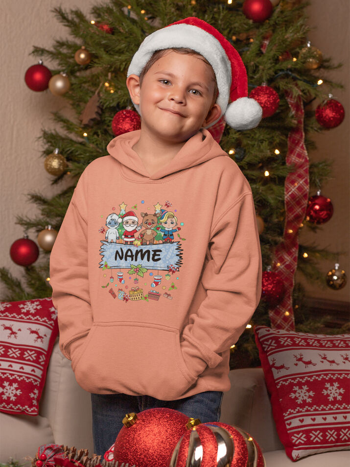 Custom Name Kid Christmas Hoodie