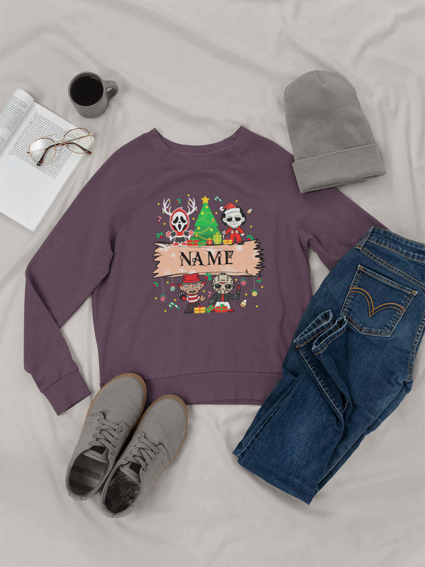 Custom Name Christmas Killer Movie Sweatshirt - Second View