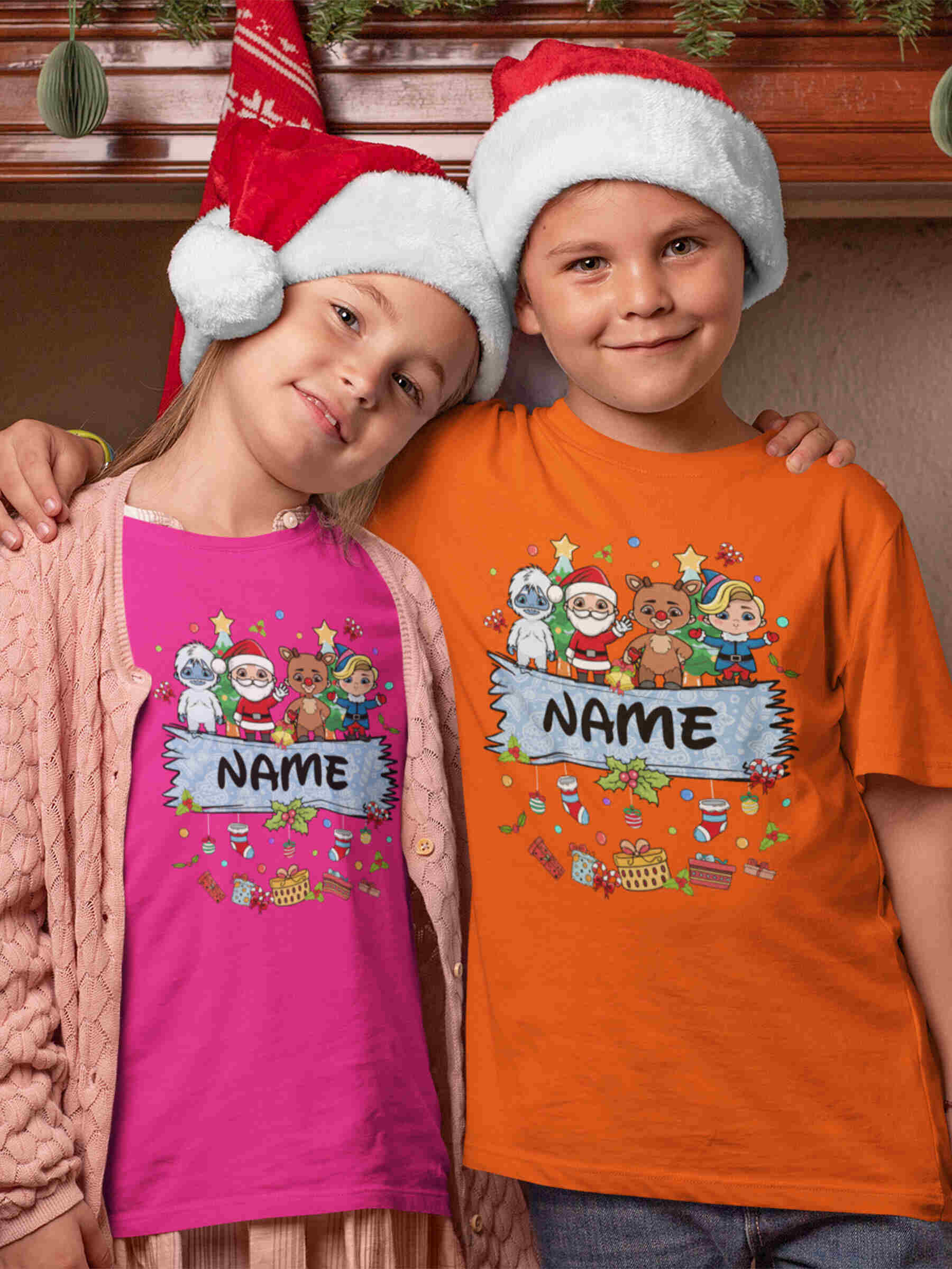 Custom Name Kid Christmas Tshirt