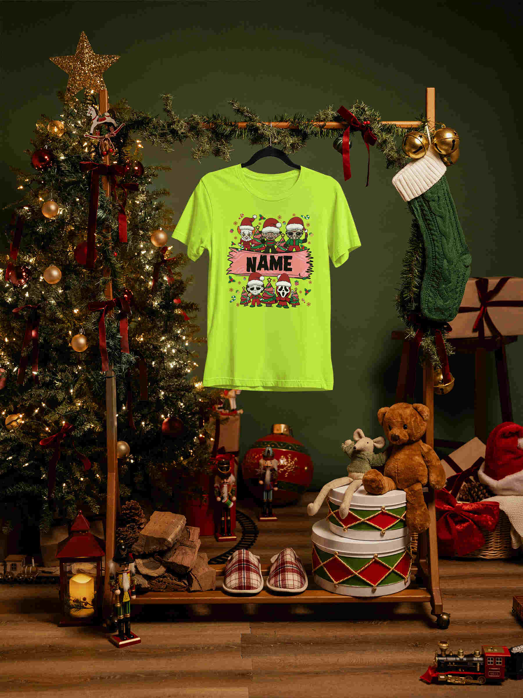 Custom Name Kid Christmas Killer Movie Tshirt - Second View