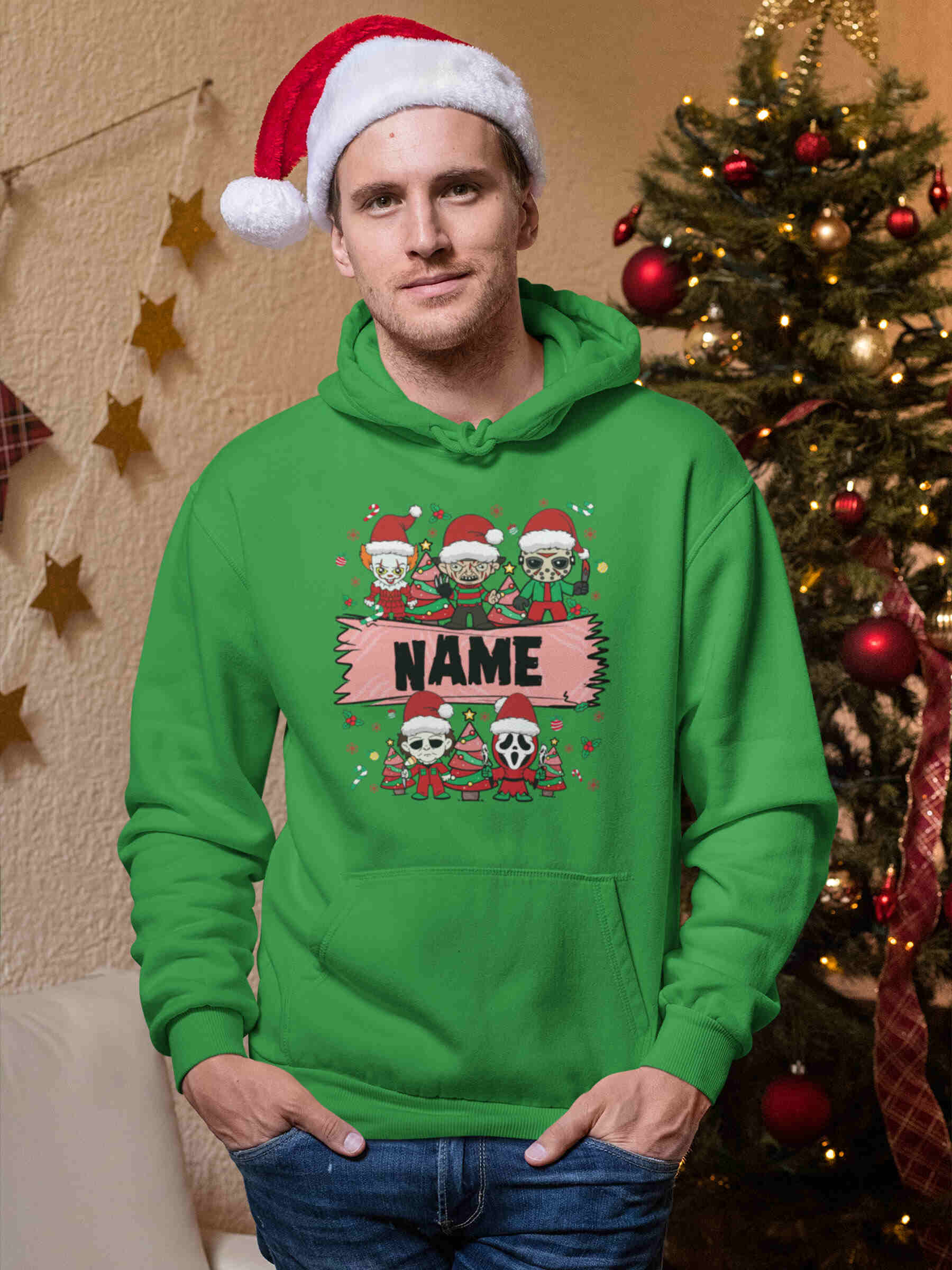 Custom Name Kid Christmas Killer Movie Hoodie