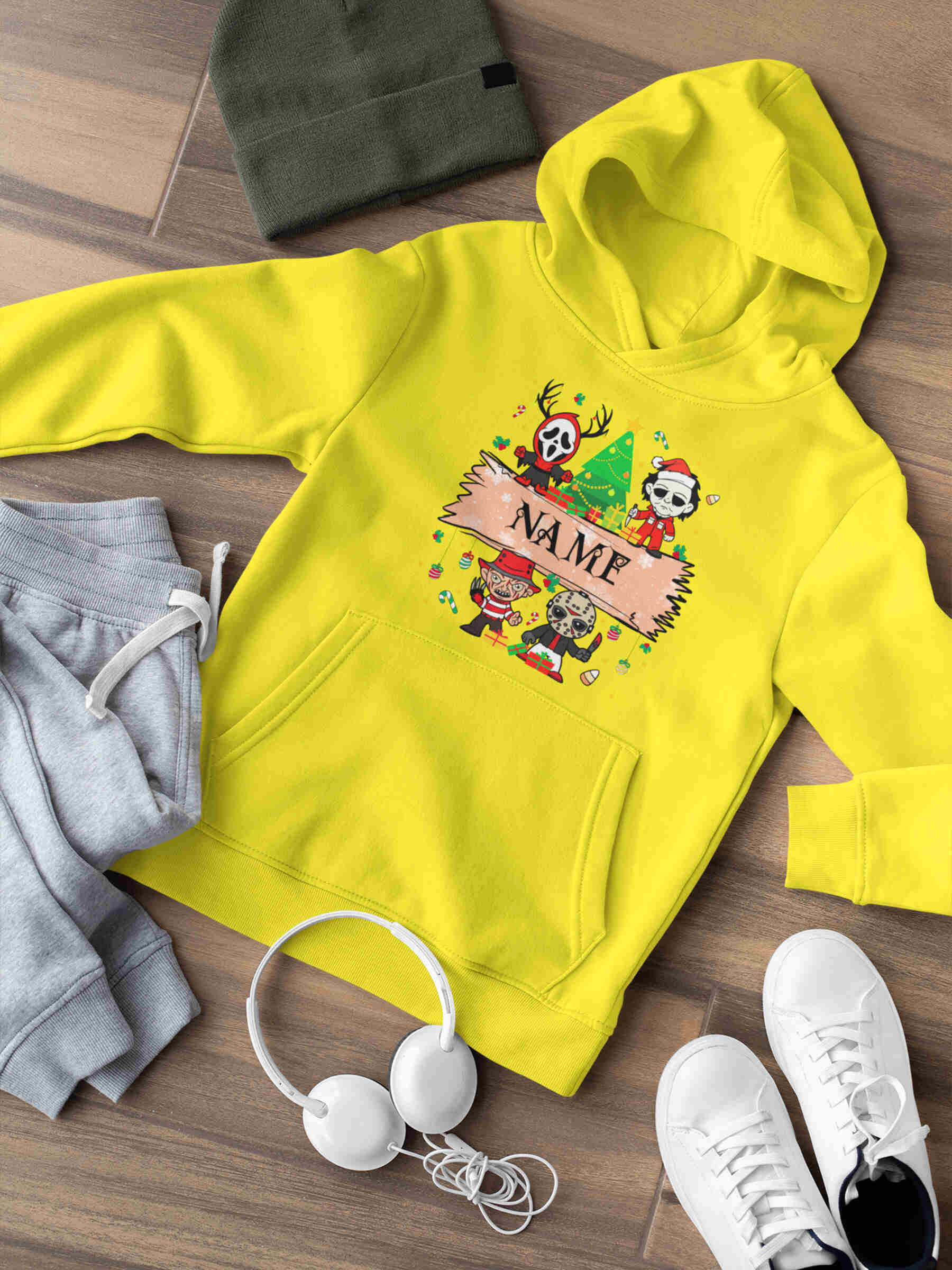 Custom Name Christmas Killer Movie Hoodie - Second View