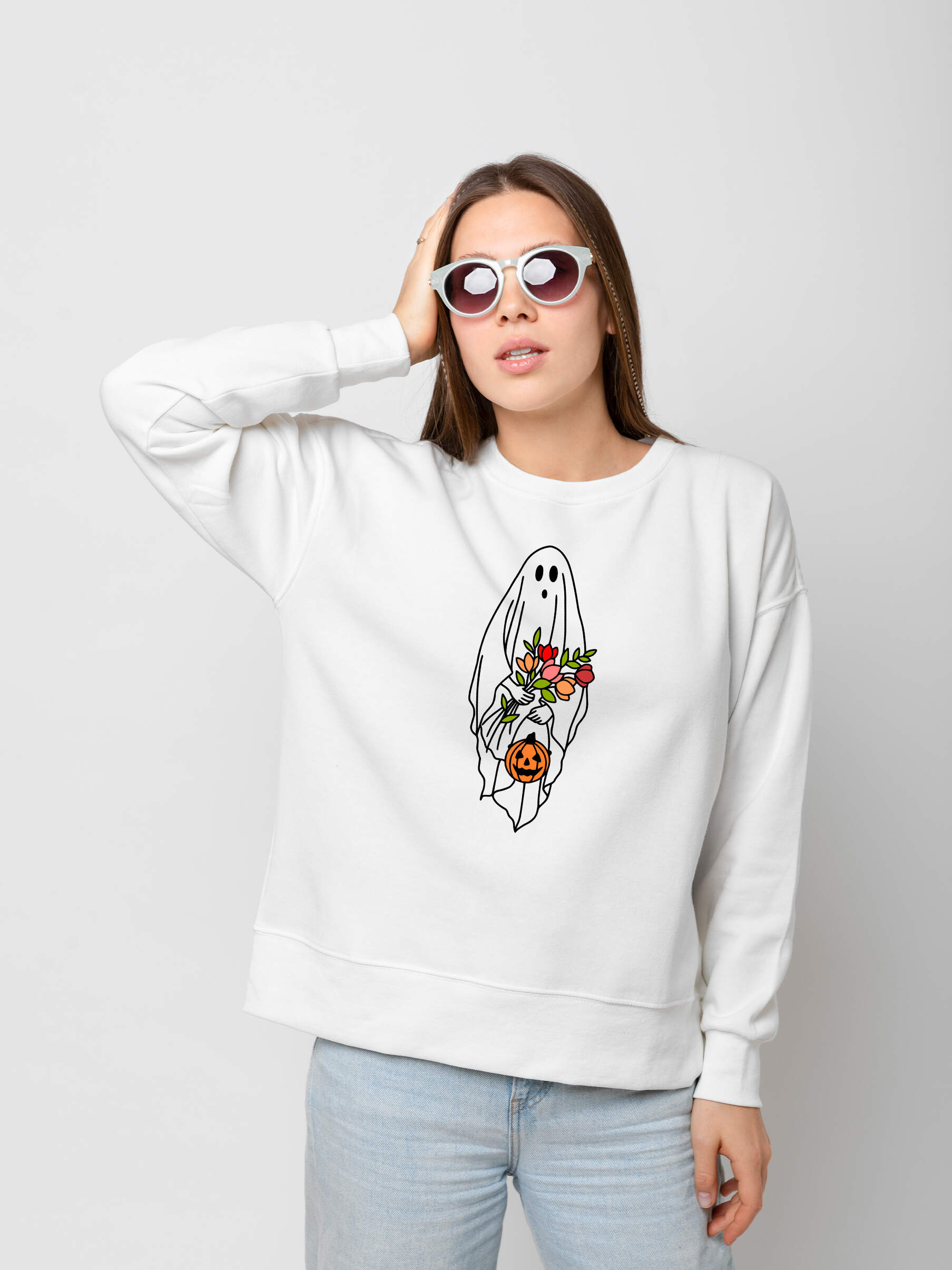 Floral Ghost Sweatshirt